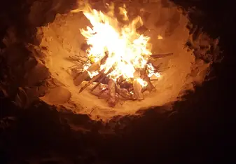 Campfire on the beach