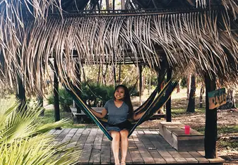 Hammocks near housing