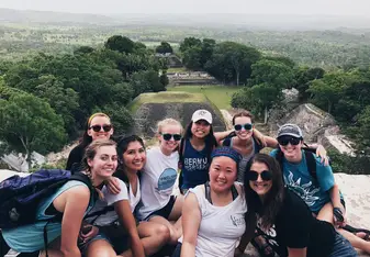 On the top of the Mayan ruins!