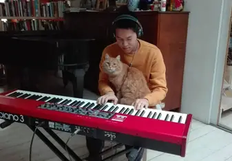 Jammin' out at my homestay