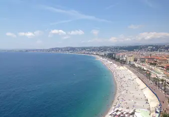 This is the view of the beach in Nice from the top of the Bellanda Tower, Nice was my favourite city of the whole trip.