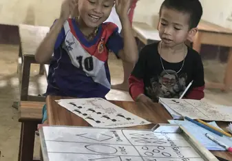 Summer education program with some of the village kiddos 