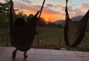 Sunset on the farm