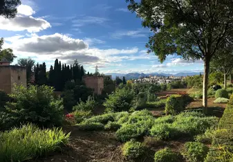 View of Granada from the Alhambra gardens