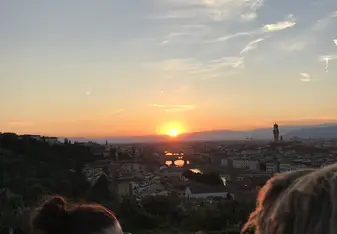 The beautiful view.