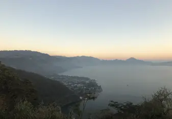 This is a view of Lake Atitlan on a bus ride back to the hotel after a clinic day.