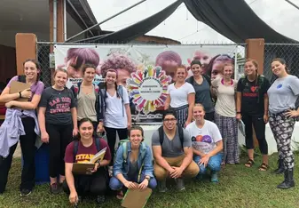 Doing screenings in the community.