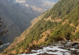 The view from our hike up the Himalays! 