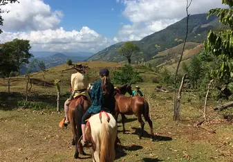 Horseback riding in our down time