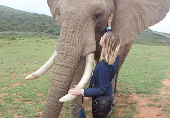 girl with elephant