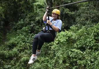 Aside from volunteering, I was able to use my free time to explore Costa Rica! Zip lining being one of my favorite excursions.