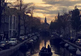 view of the canal on the way to the center city campus location.