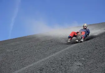 Sandboarding down Cerro Negro