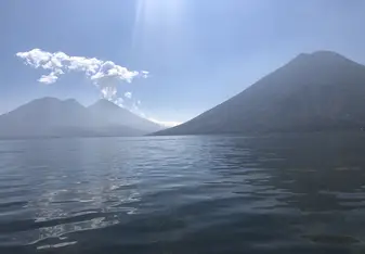 This is the boat ride we took on Lake Atitlan.