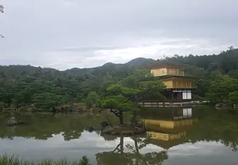 A snapshot of the golden temple (Kinkakuji Temple) in Kyoto!