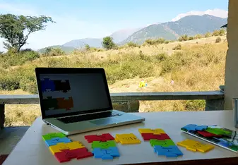 Creating science-education games up in the lovely Himalayas.