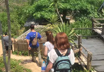 this was on our second day, I remember so vividly how beautiful this walk to lunch was!