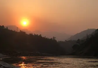 This is the Trishuli River that we raft on!