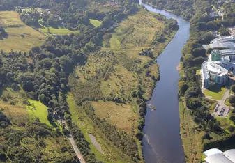 Aerial view of campus