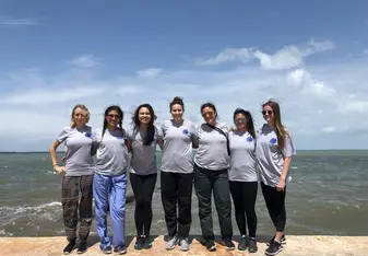 Myself and a few of the other volunteers after our first day of "camp."