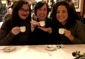 Coffee with some friends at Chez Françoise 