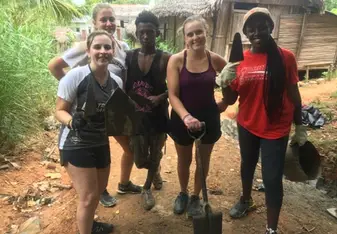 Being on the construction program was so much fun, and the project we were working on, a trash system, will be so nice for the community when it is finished. 