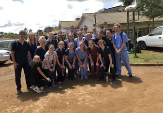 Pre medical group volunteering at Tigoni hospital