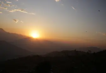 Sunset over the mountains