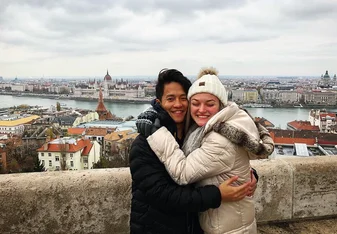 Spending time with friends in Budapest