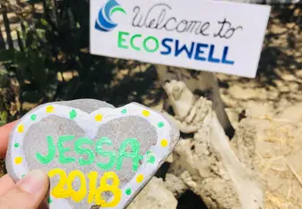 The Welcome to EcoSwell sign