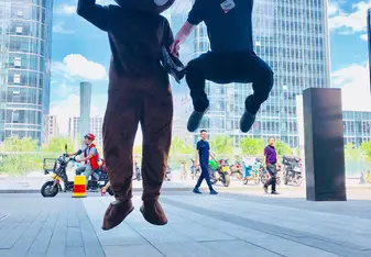 Jumping around!