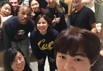 Having a good time with classmates