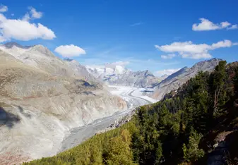 The Aletsch Glacier seen on a field trip in the Swiss Alps