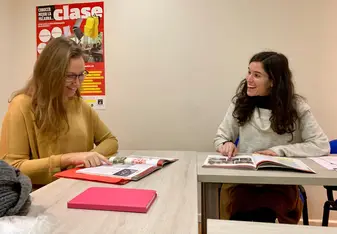 Anai y yo durante la classe