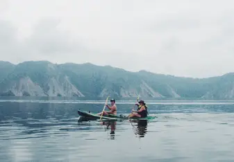 Kayaking Across Lake Toba 