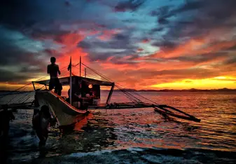 Sunset at Red Carabao beach