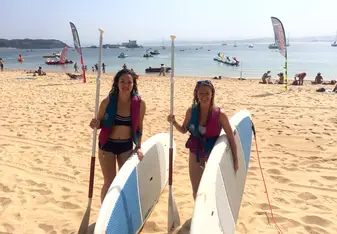 Paddleboarding in Santander, Spain!