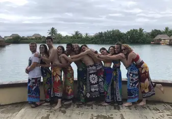 After scuba diving in Fiji