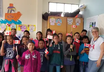Sharing about my country, Canada, with eager 5th graders!
