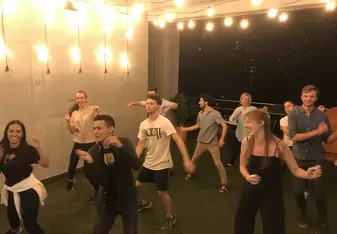 Salsa class every week at The Intern Group office