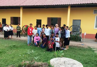 Some of the children at the school
