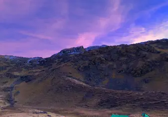 Sunset over the mountains