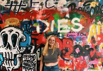 Me at the John Lennon Wall!