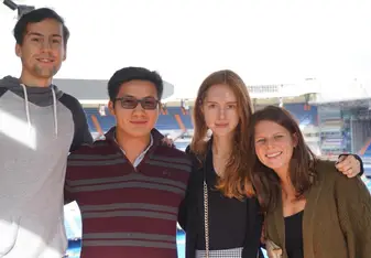 November 2019 interns at Santiago Bernabeu tour