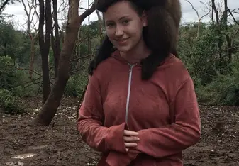 One of the semi-wild baboons