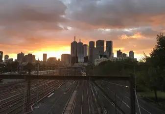 Sunset over Melbourne