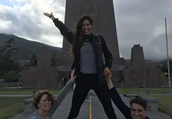 This picture is taken in the middle of the world!
