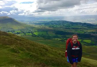 Roaming through the hills of Brecon Beacons National Park in Wales. I remember this was challenging but of one the leaders, Bruce, encouraged me the whole way. 