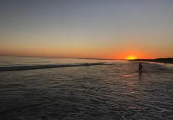 Sunset on a beach along the Great Ocean Road 