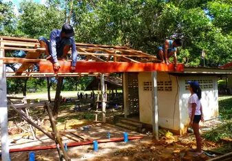 Building toilets for a local school